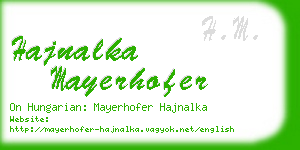 hajnalka mayerhofer business card